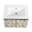 24'' Bathroom Vanity With Ceramic Basin & Hinges. , Black. Stylish Contemporary