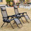 Chaise Zero Gravity - Chaises en filet respirantes, porte-gobelets pour l'extérieur, cour réglable en gris avec table d'appoint, cour