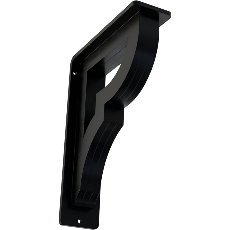 Support en fer forgé Bradford, H 8 po x l 2 po x P 5,5 po, Noir