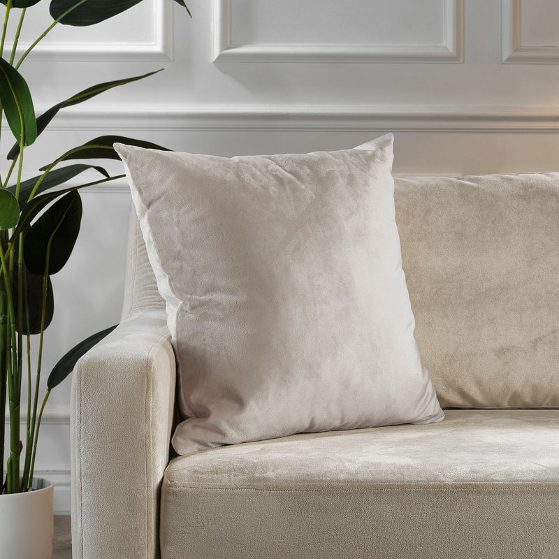 Matte Velvet Cushion Cover - 1 Pc, 30cm x 30cm, Seashell