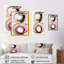 «Pink and Gold Curves I», impression sur toile-86492816-86492817