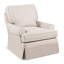 Belmont Cotton Swivel Slipcovered Armchair-1096025867