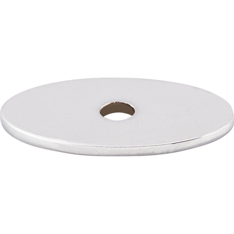 Oval  Backplate, Polished Chrome, 1.25" H x 0.75" W x 0.625" D