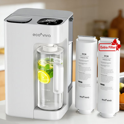 Countertop Reverse Osmosis Water Filter System 8-Stage Purification With Additional Replacement PCR Filter, TDS & Filter Life Monitor, 3:1 Pure To Drain