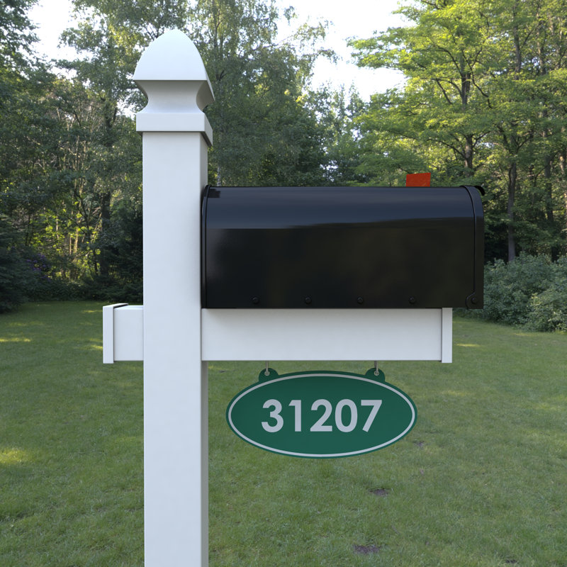 Personalized Post Mounted Mailbox, Green
