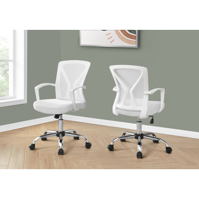 Office Chair, Adjustable Height, Swivel, Ergonomic, Armrests, Computer Desk, Work, Metal
