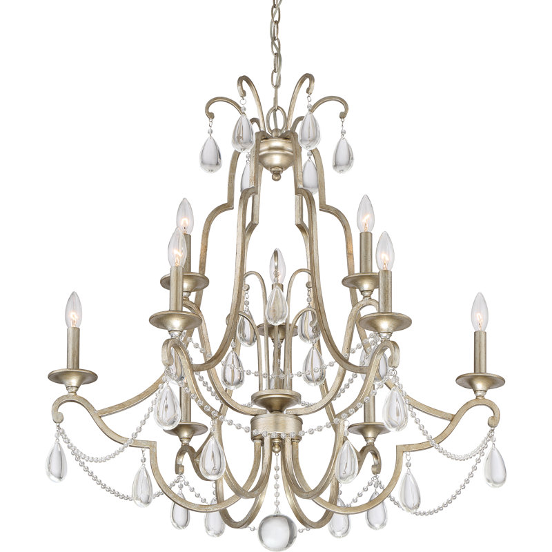 Lustre empire 9 lumières de style bougie Berinhard