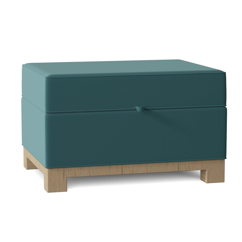 Repose-pieds rectangulaire avec rangement Brandes, Naturel, Paon Klein