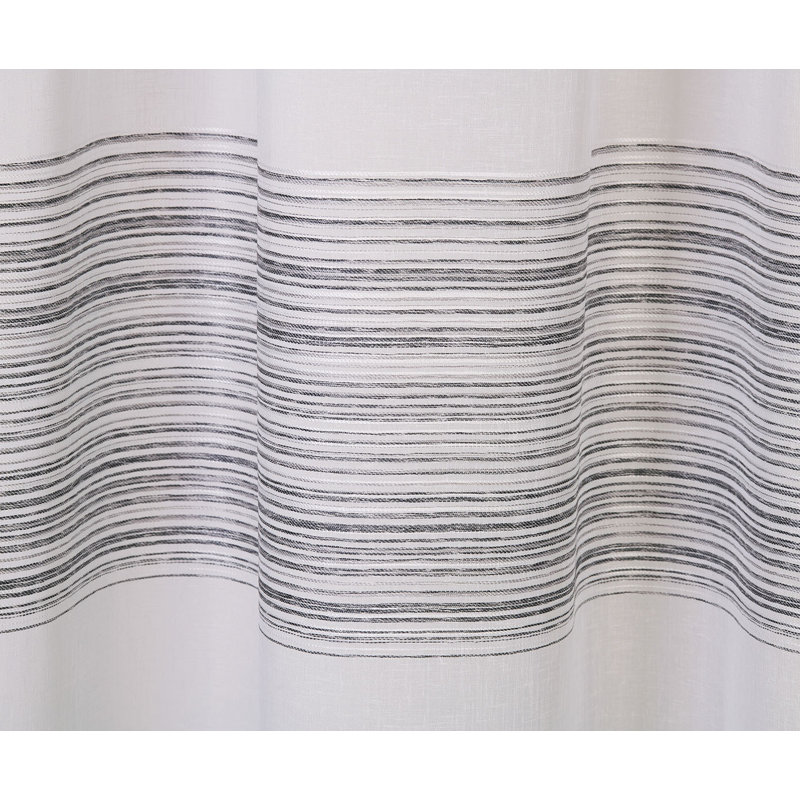 Henefer Semi Sheer Curtain Single Panel, Grey