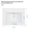 Dessus de meuble-lavabo simple blanc rectangulaire 24 po x 18 po avec 1 trou de robinet et trop-plein (lavabo seulement) (n'inclut que le lavabo de salle de bain)