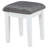 Elijah White And Dark Grey Vanity Set With Lighting And Stool