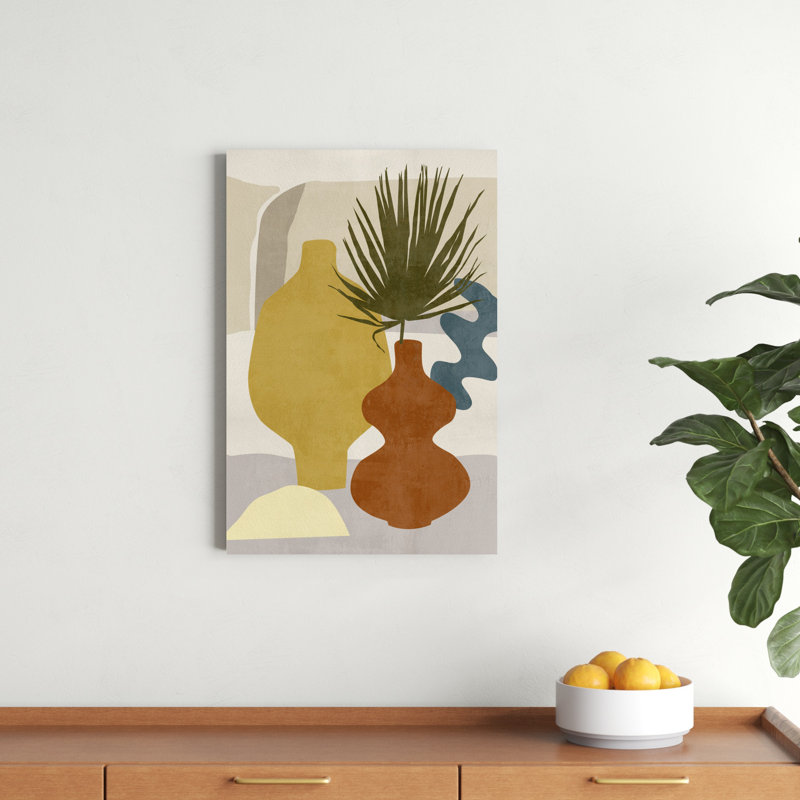 Vases décorés II, H 30 po x l 20 po, Toile tendue, Sans cadre