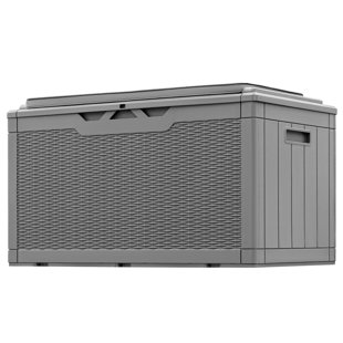 Coffre de terrasse en plastique avec coussin Furmax