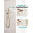 Lefton Shower System In Fahrenheit Display (battery-free), 13” Overhead Round Rainfall Shower Head With All-in-one Handheld Spray Showerhead, 4-in-1 Control System, Sswm2501-121467624