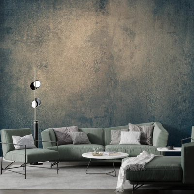Blue Gold Texture Wall Mural