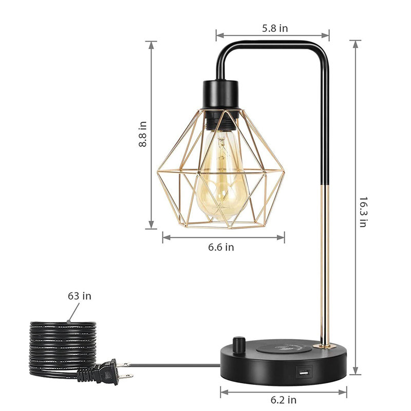 Saralee Metal USB Desk Lamp