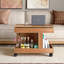 Petite table d'appoint avec roulettes et rangement-1613267115