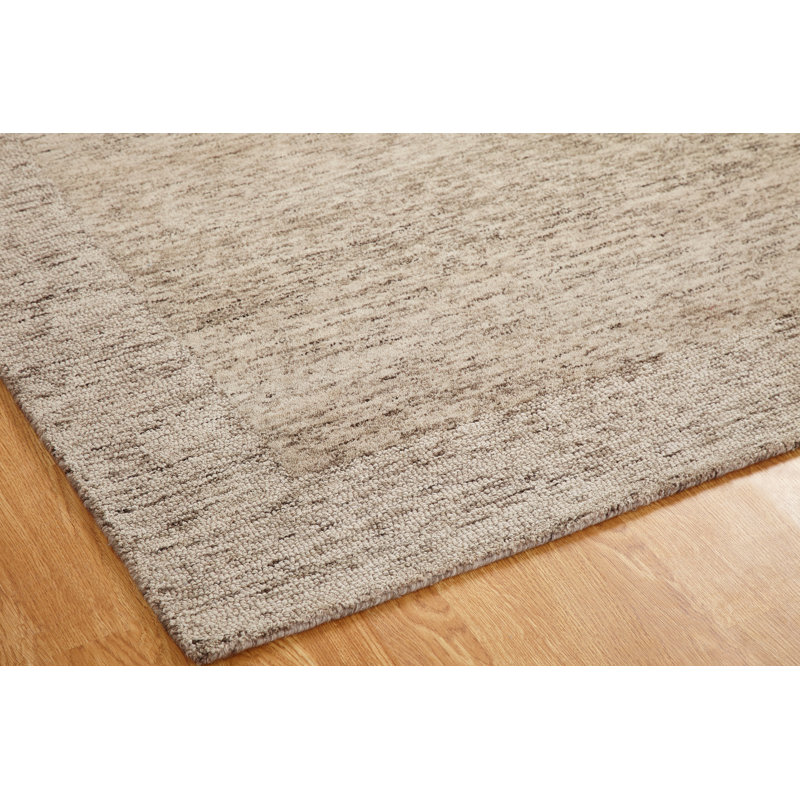 Hand-Tufted Wool Brown Area Rug, Rectangle 8'6" x 11'6"