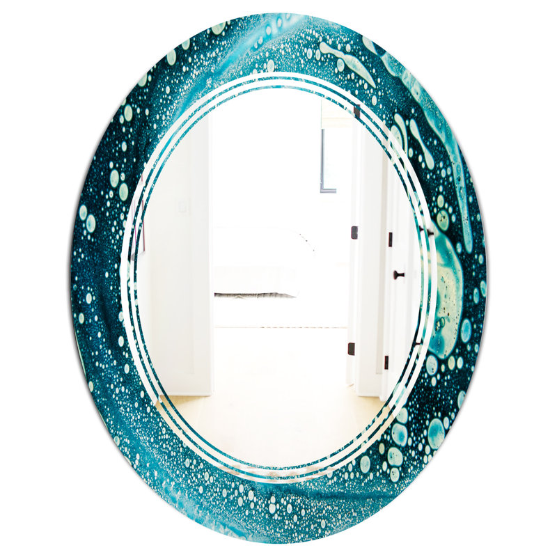 Triple C Frameless Wall Mirror, 31.5" x 23.7", Fabulous Pattern Coastal