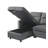 Ivy 81.5" Dark Gray Velvet Reversible Sleeper Sectional Sofa With Storage Chaise And Side Pocket-48550572