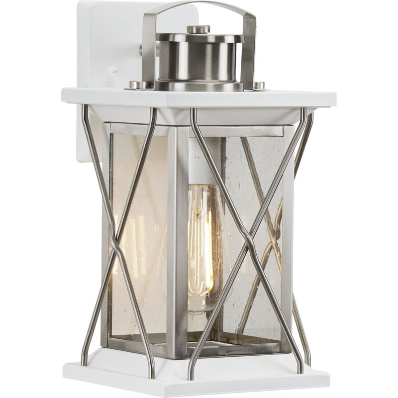 Lanterne murale d'extérieur Inanna, H 19 po x l 9,12 po x P 10 po, Acier inoxydable