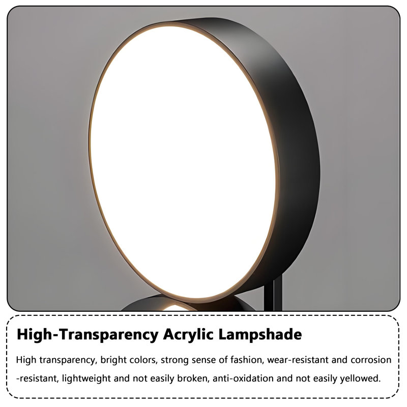 Lampe sur pied en forme de lune H 57,09 po, lumière d'ambiance moderne minimaliste pour canapé de salon