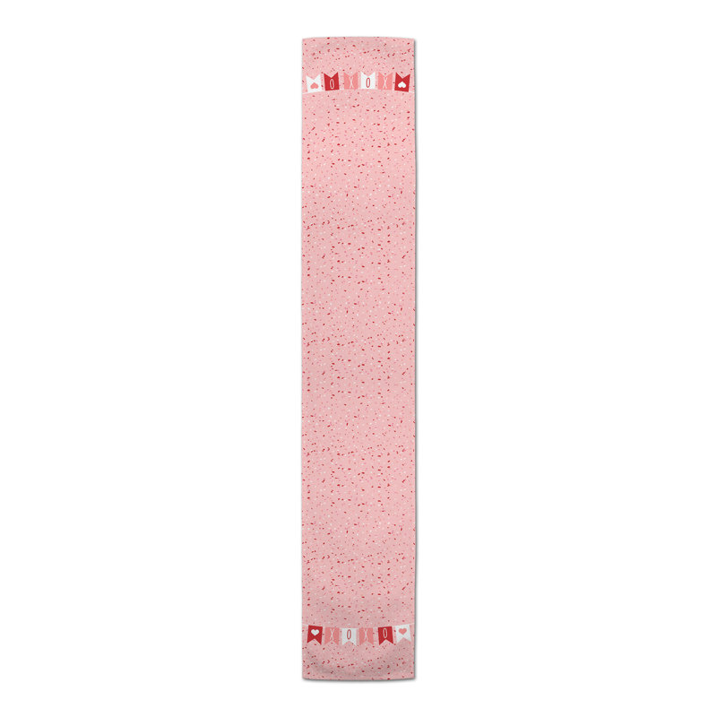 Mcclendon Polka Dots Valentine's Day Table Runner, 72" x 16"
