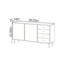Buffet de rangement moderne en bois massif minimaliste-111638395