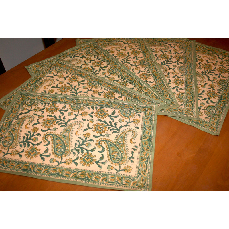Rajasthan Paisley Cotton Paisley Rectangle Placemat