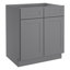 Meuble bas standard HOMEIBRO Cozy Design, 76 cm (L) x 61 cm (P) x 88 cm (H), en contreplaqué, style Shaker, blanc antique.-99152002-99152005