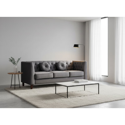 square design 81.5 wide velvet sofa