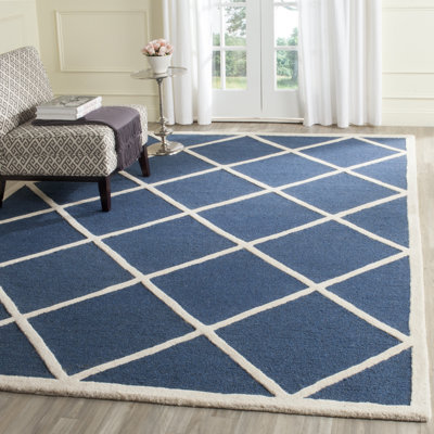 Tapis géométrique en laine touffeté à la main Deedgra