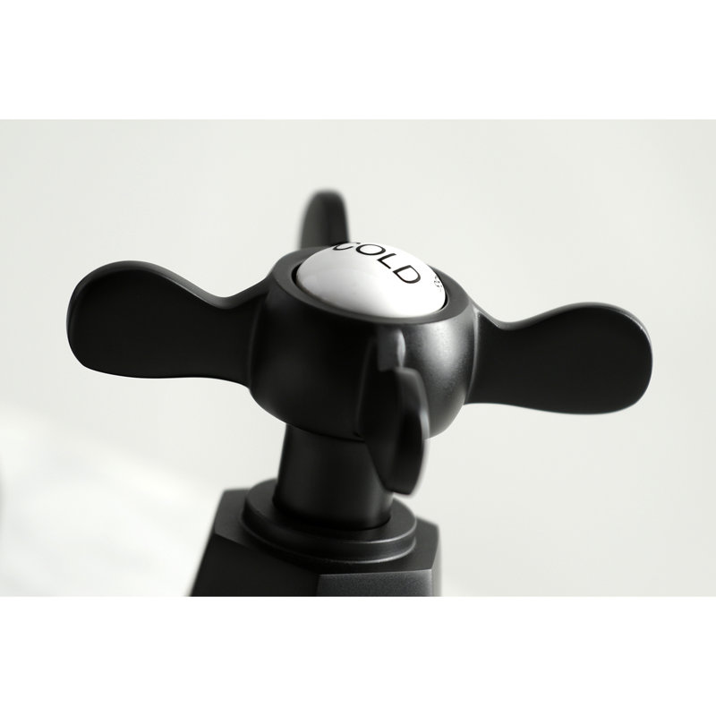 Essex Traditional Matte Black Brass 8" Widespread Bathroom Faucet