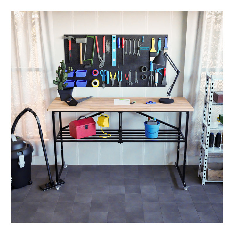Établi pliable robuste avec bloc de travail Smartfold