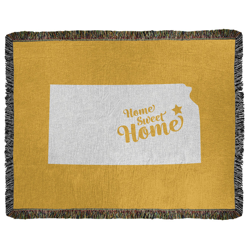 Jeté en coton tissé topeka doux, l 60 po x L 80 po, Jaune