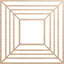 Médaillon de plafond 22 "x 22" x 8 1/8 "x T 1/4" Raven-63412300-63412314