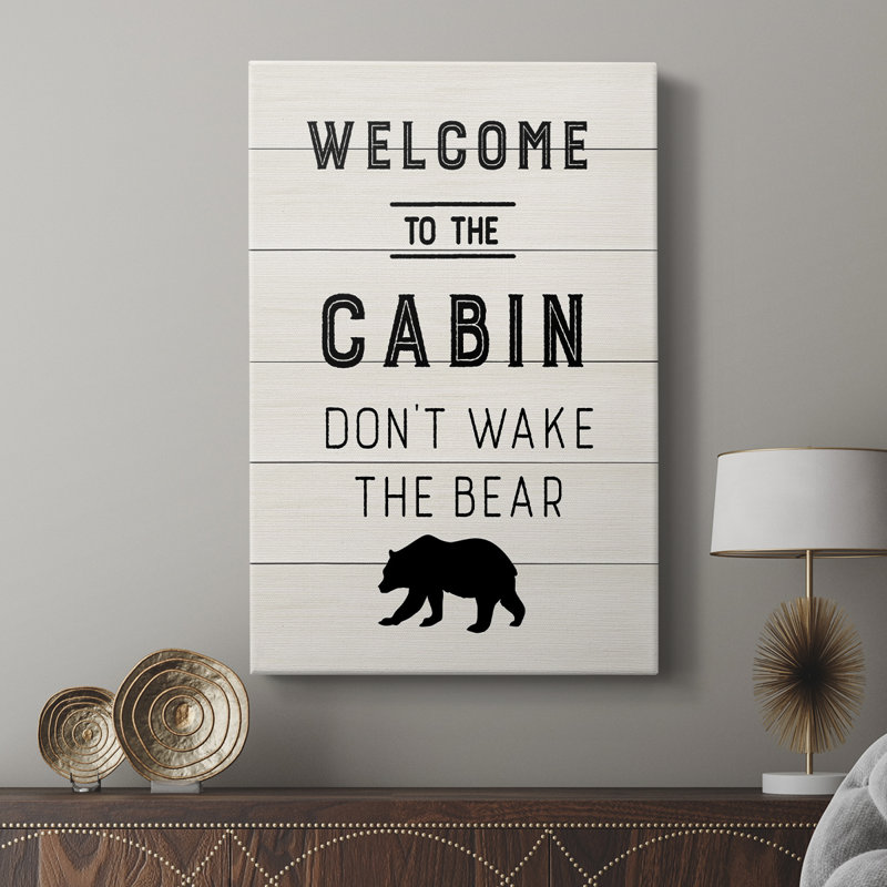 Bienvenue à la cabane - galerie Cavas sur mesure, H 27 po x l 18 po
