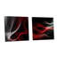 Abstraction contemplative rouge et noire I - Abstrait moderne, art mural acrylique sur verre, ensemble de 2-58906240