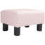 Repose-pieds rose cube pour le salon - Revêtement en lin, coussin en mousse éponge 24D, base en bois massif avec 4 pieds épais, léger et transportable, l 15,75 po x l 11,75 po x l 9,5 po, capacité de charge de 220 lb