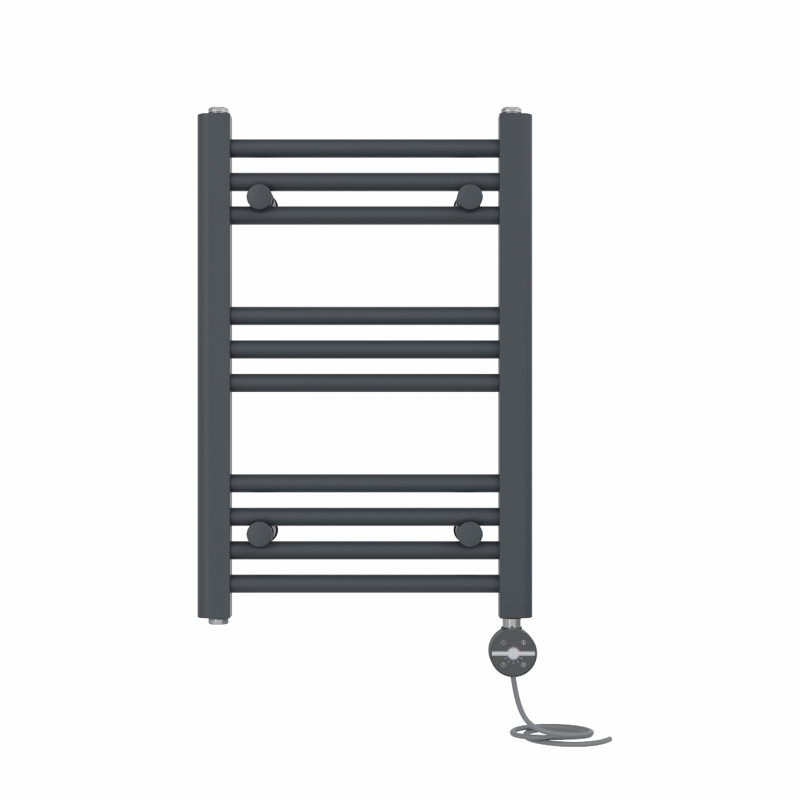 Didama Straight Towel Rail Heated Towel Rails, Anthracite, 60cm H x 40cm W x 3cm D