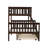 Twin Over Full Rubber Wood Bunk Bed with Twin Trundle, Detachable Convertible Ladder & Safety Guardrails-1192433999