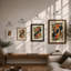 Rowers Above Graphic Art - Print-1860842971-1860842965