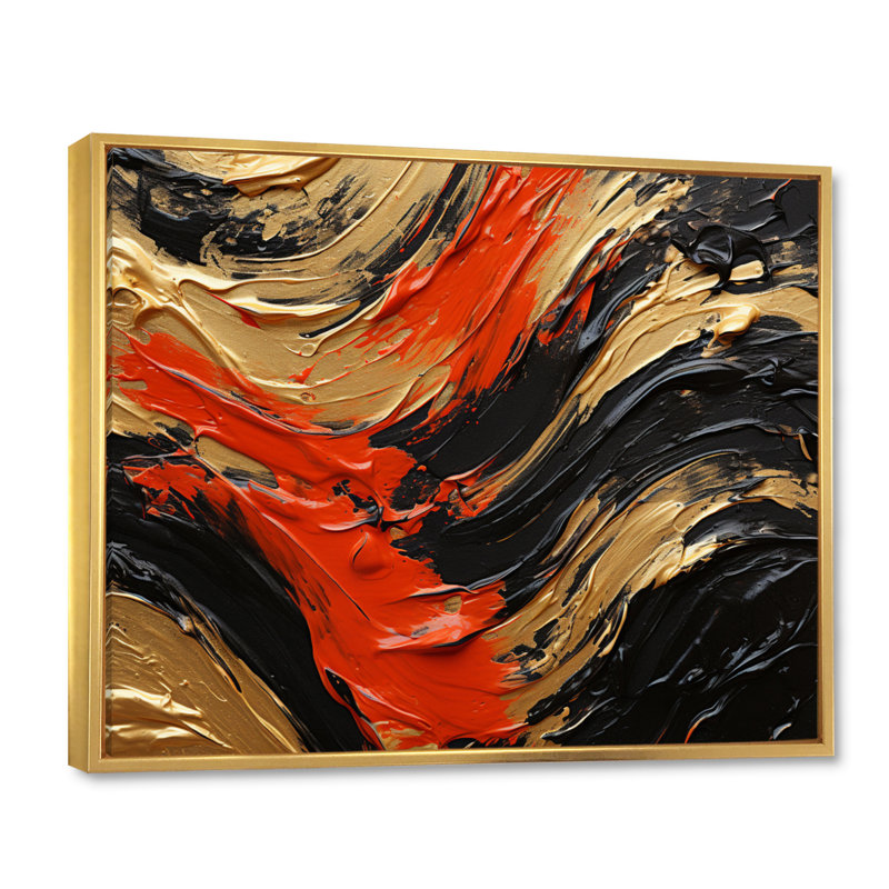 Gerius Zebra Stripes, reproduction sur toile encadrée, H 16 po x l 32 po x P 1 po, Cadre flottant doré