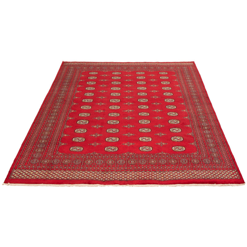 Tapis rouge foncé Finest Peshawar Bokhara 8 pi 0 po x 9 pi 9 po