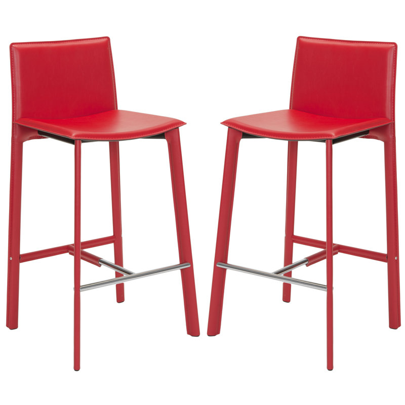 Tabouret de comptoir et de bar Anjail, Rouge, Tabouret de bar (siège d’une hauteur de 30 po)