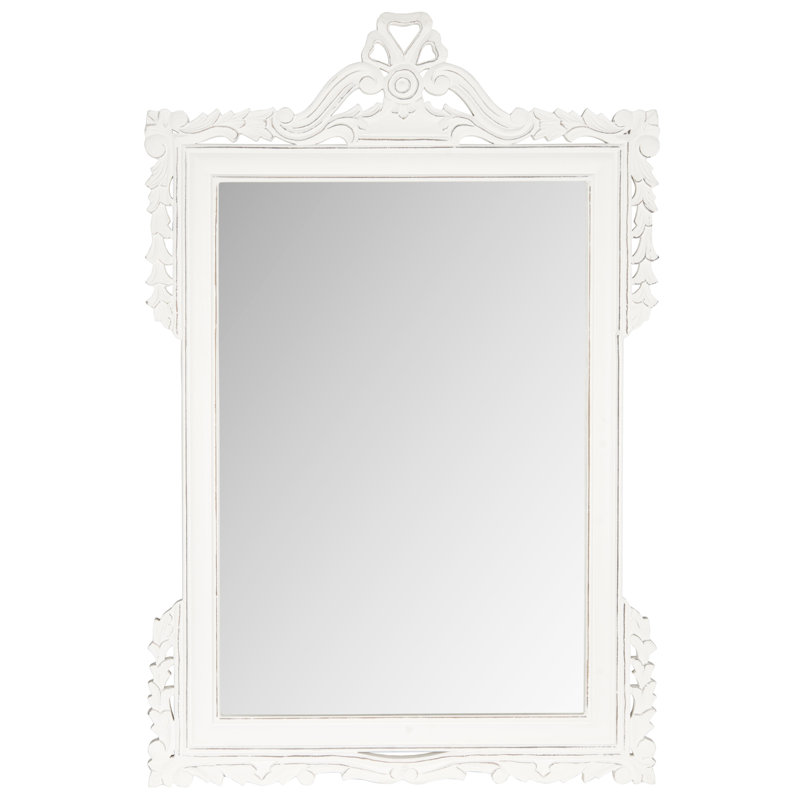 Kazbek Engineered Wood Wall Mirror, White