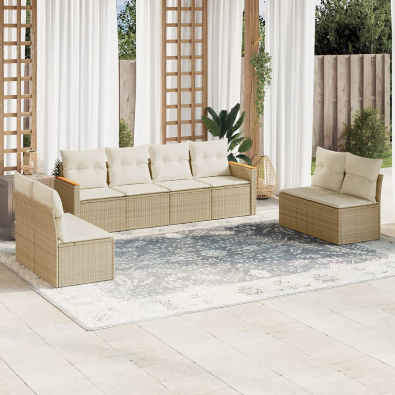  Garden Sofa Set Beige