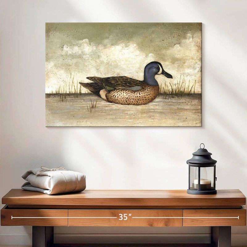 Brampt Blue Winged Teal Duck, 16" H x 24" W
