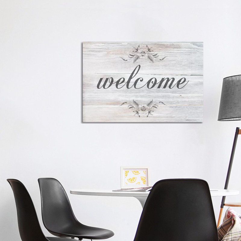 Welcome by Bluebird Barn - Print on Canvas, Wrapped Canvas, 66.04cm H x 101.6cm W x 3.81cm D