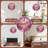 Pink Crystal Clock Face With Sunset